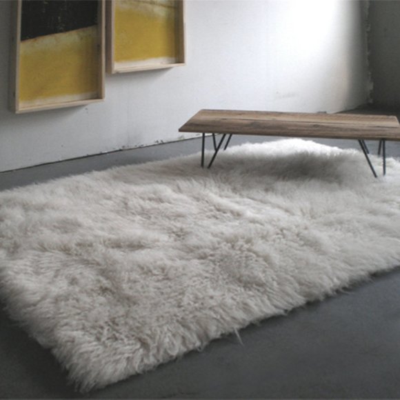 BRAND NEW 5x7 FLOKATI RUG | LONG 3.5" WOOL PILE | GREAT QUALITY | WOOL AREA RUG - Picture 2 of 5